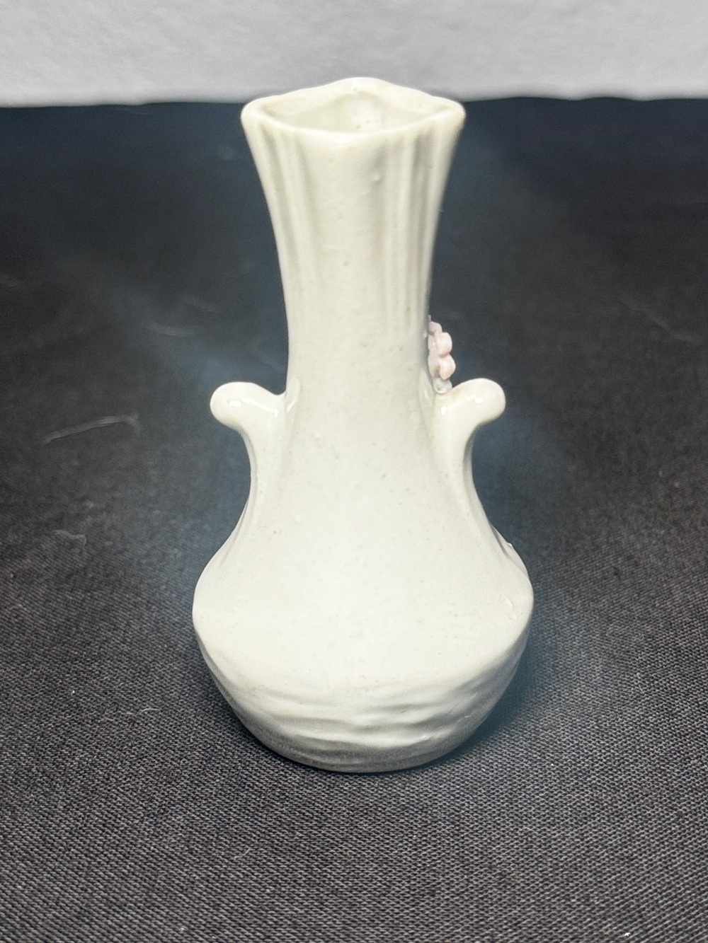 Vintage German Miniature Porcelain Bud Vases Set of 5 Applied 3D Floral Accents - Picture 6 of 14